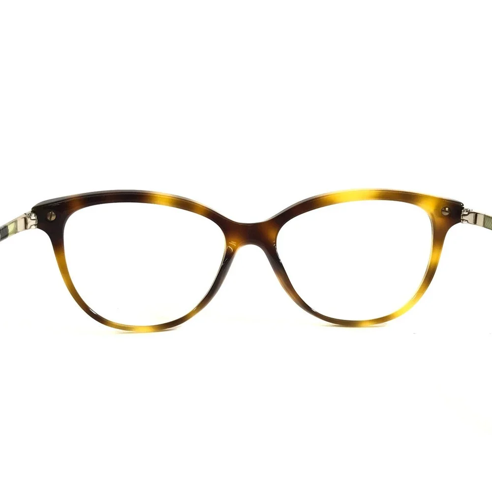 Burberry Eyeglasses Frames B2280 3316 Yellow Tortoise Gold Cat Eye 52-16-140